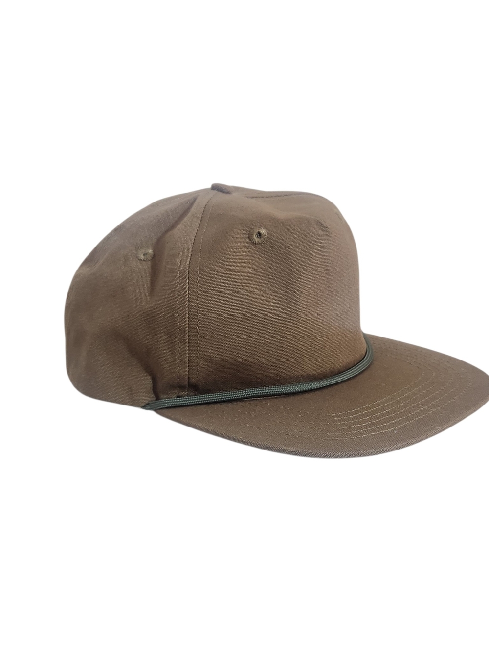 Lost Hat Co. Brown Goat Rope Style Flat Bill Hat Adjustable